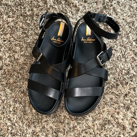 🌞Black Platform Sandals - Picture 2 of 5